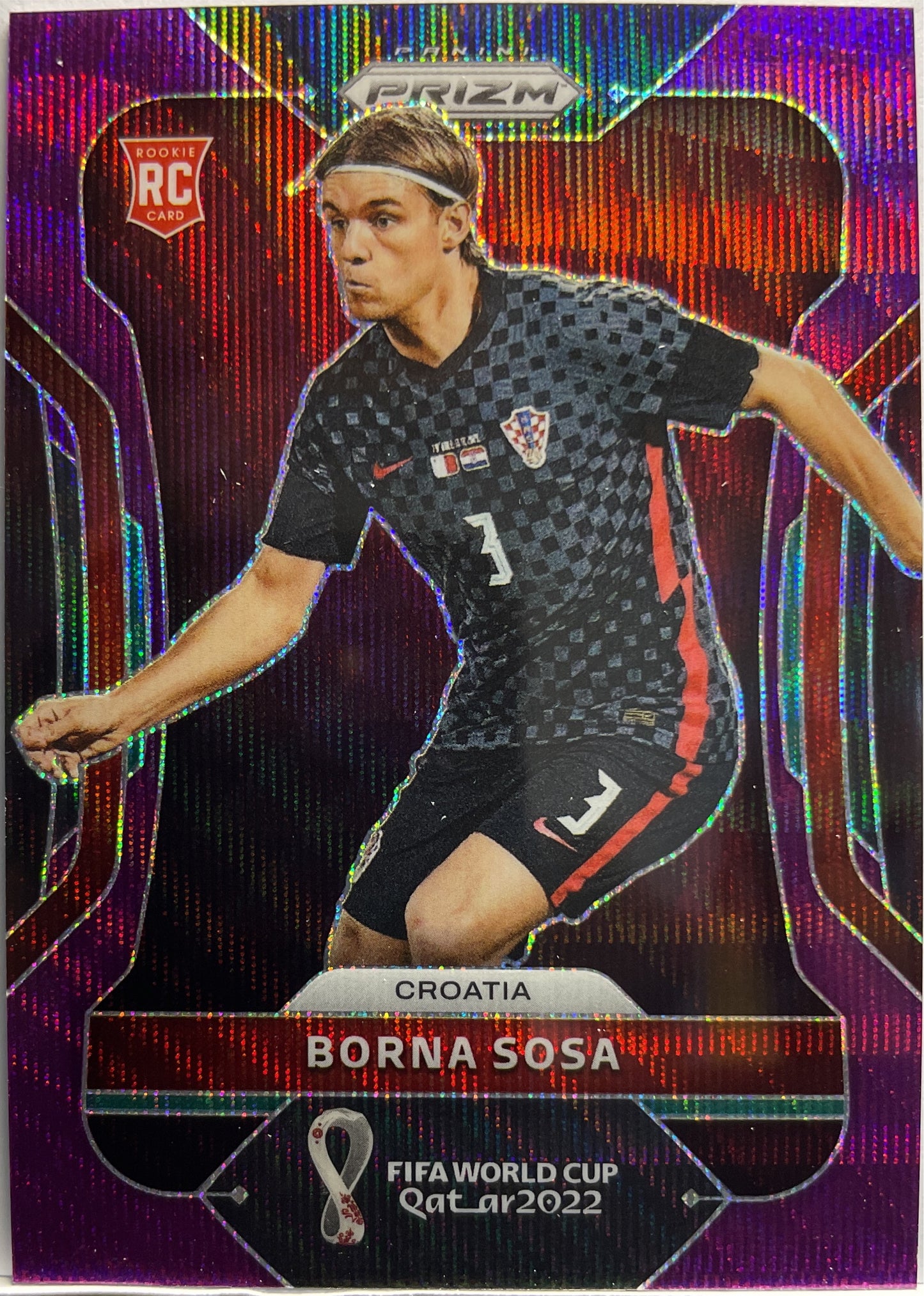 Borna Sosa 85/99 Rookie Purple Wave Prizm Qatar 2022