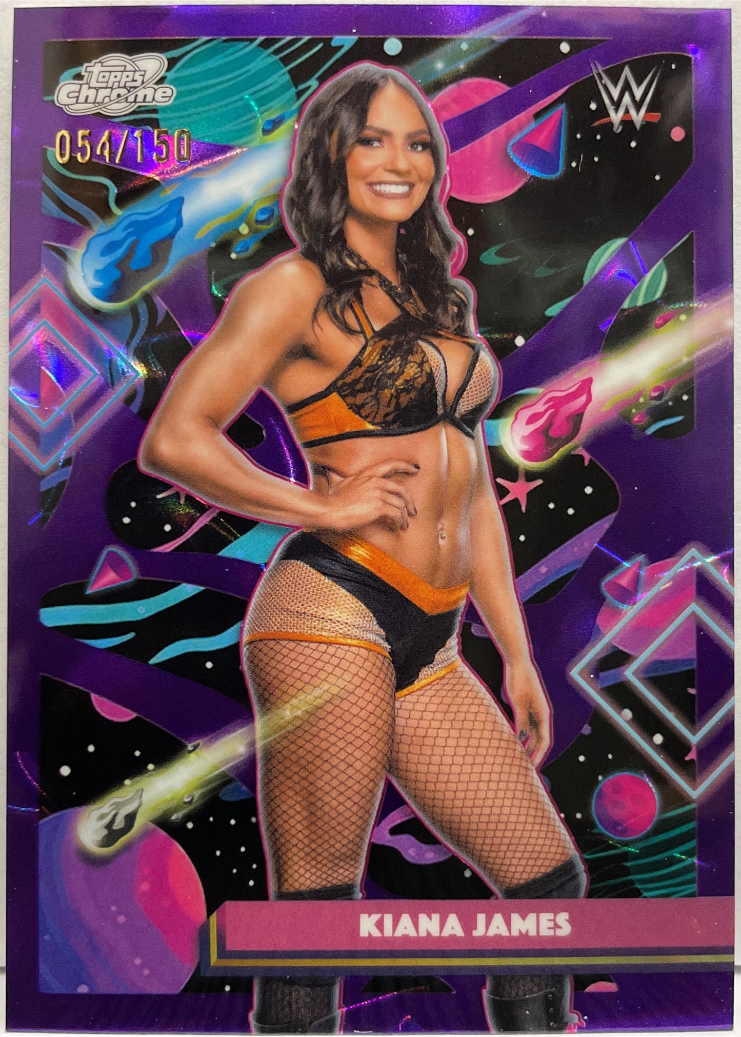 Kiana James 54/150 Purple Nebula Topps Chrome WWE Cosmic 2026