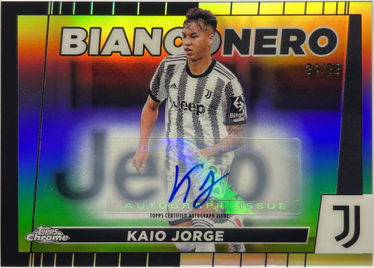 Kaio Jorge 94/99 Autograph Bianconero Topps Chrome Juventus 2022/23