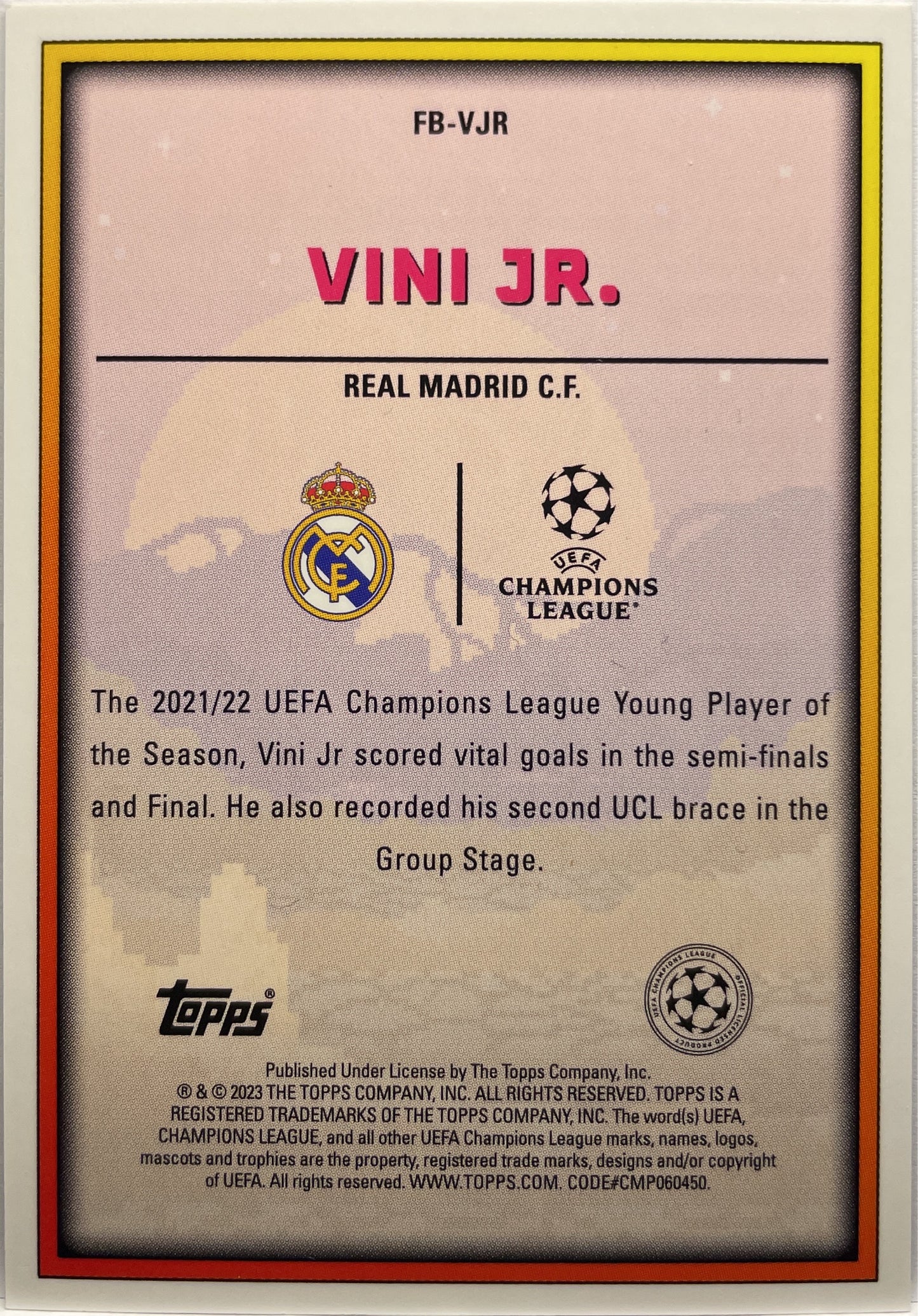 Vini Jr Final Boss Topps Uefa Superstar 2022/23