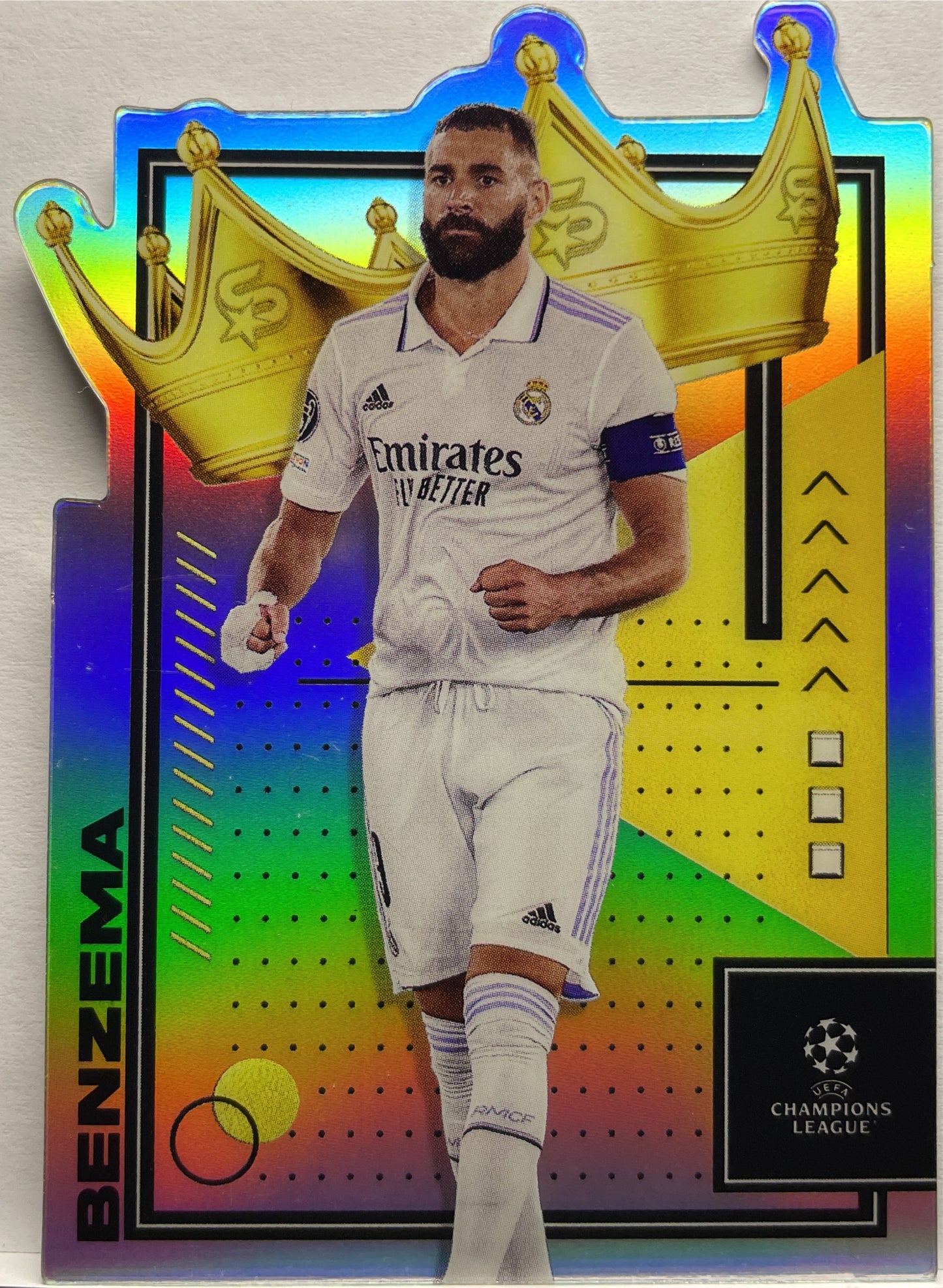 Karim Benzema Royalty Die Cut Topps Uefa Superstar 2022/23