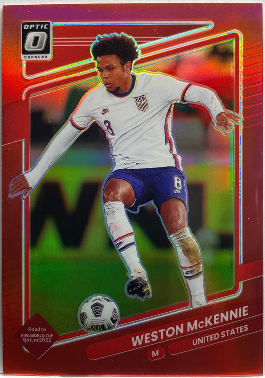 Weston McKennie 103/149 Red Optic Donruss Road To Qatar 2021/22