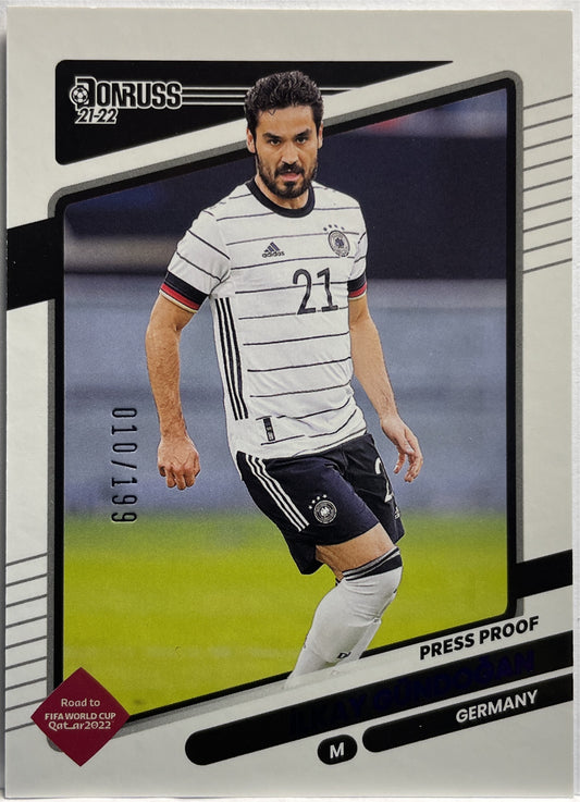 Ilkay Gundogan 10/199 Press Proof Donruss Road To Qatar 2021/22