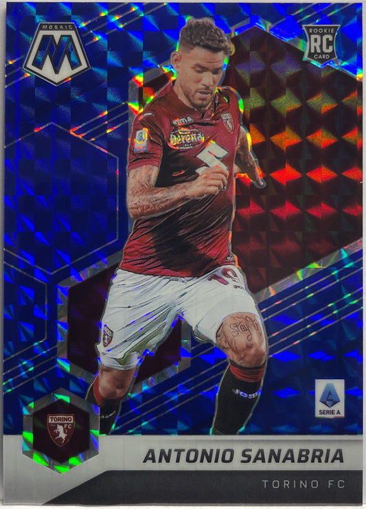 Antonio Sanabria 94/99 Rookie Blue Mosaic Serie A 2021/22