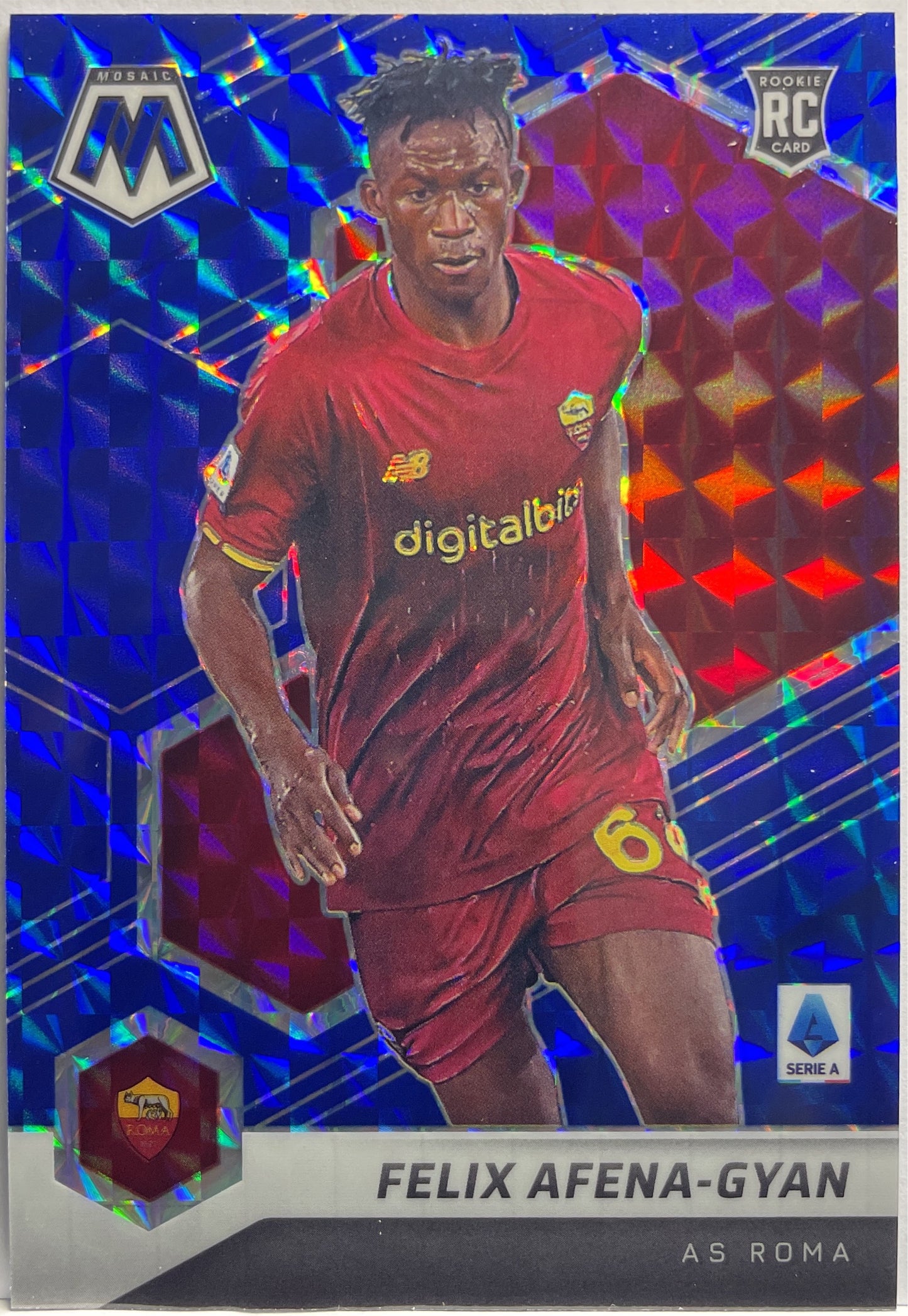 Felix Afena-Gyan 93/99 Rookie Blue Mosaic Serie A 2021/22