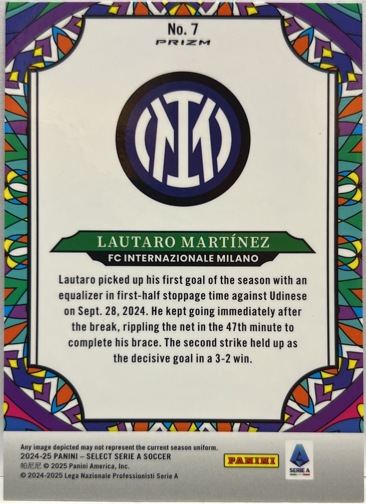 Lautaro Martinez Stained Glass Select Serie A 2024/25