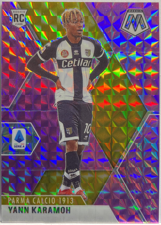 Yann Karamoh 6/49 Rookie Pink Mosaic Serie A 2020/21