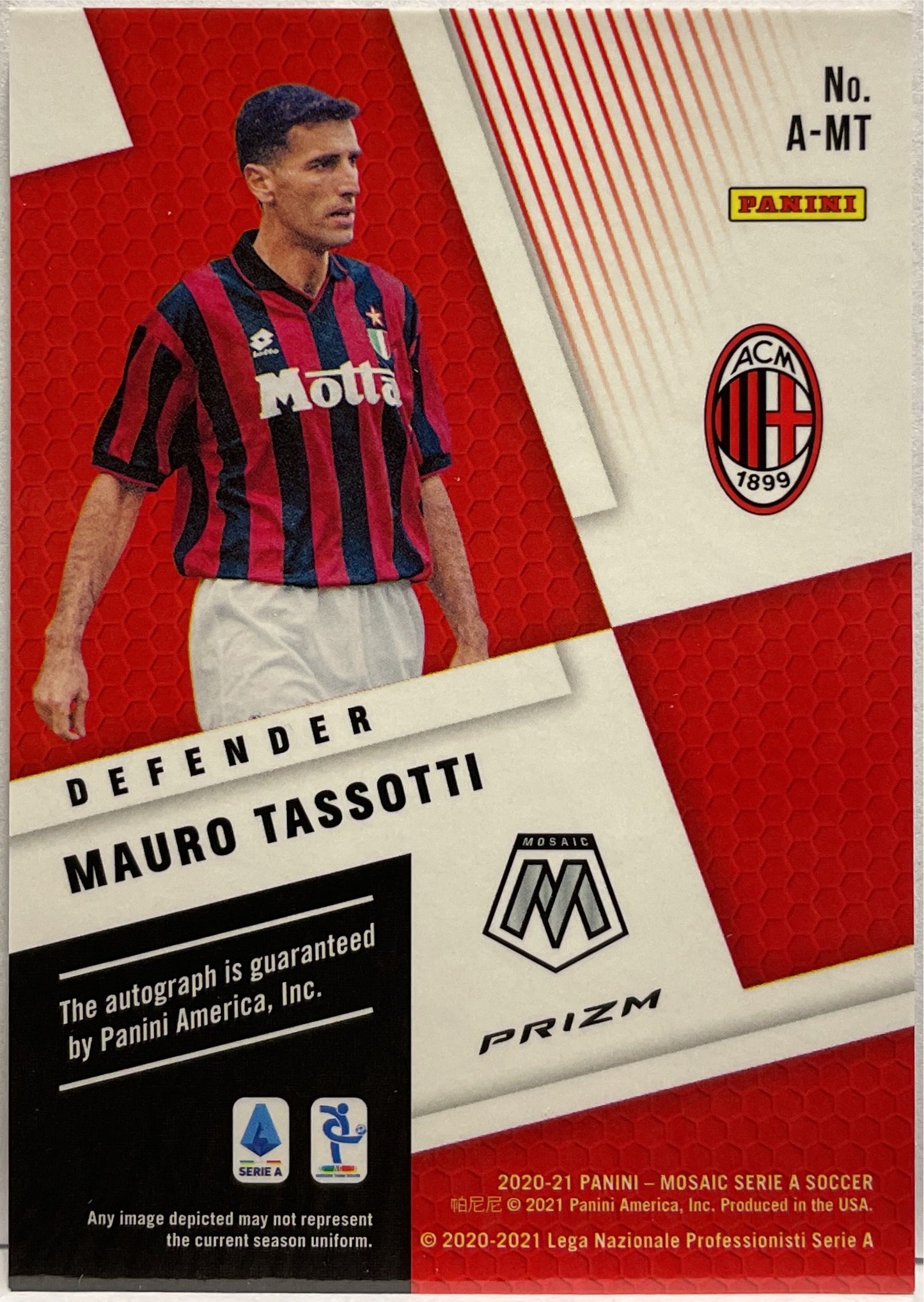 Mauro Tassotti Autograph Mosaic Serie A 2020/21