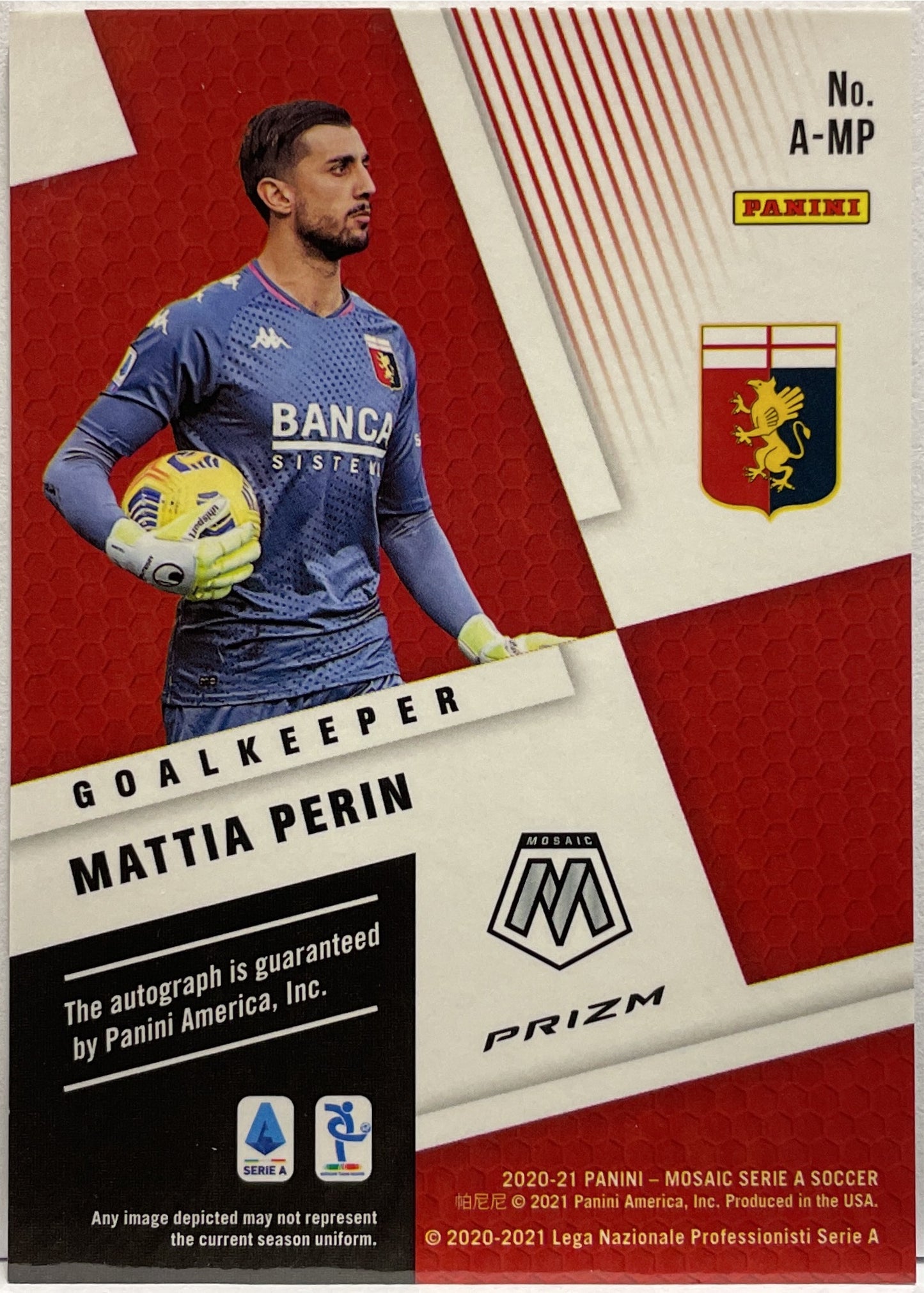 Mattia Perin Autograph Mosaic Serie A 2020/21