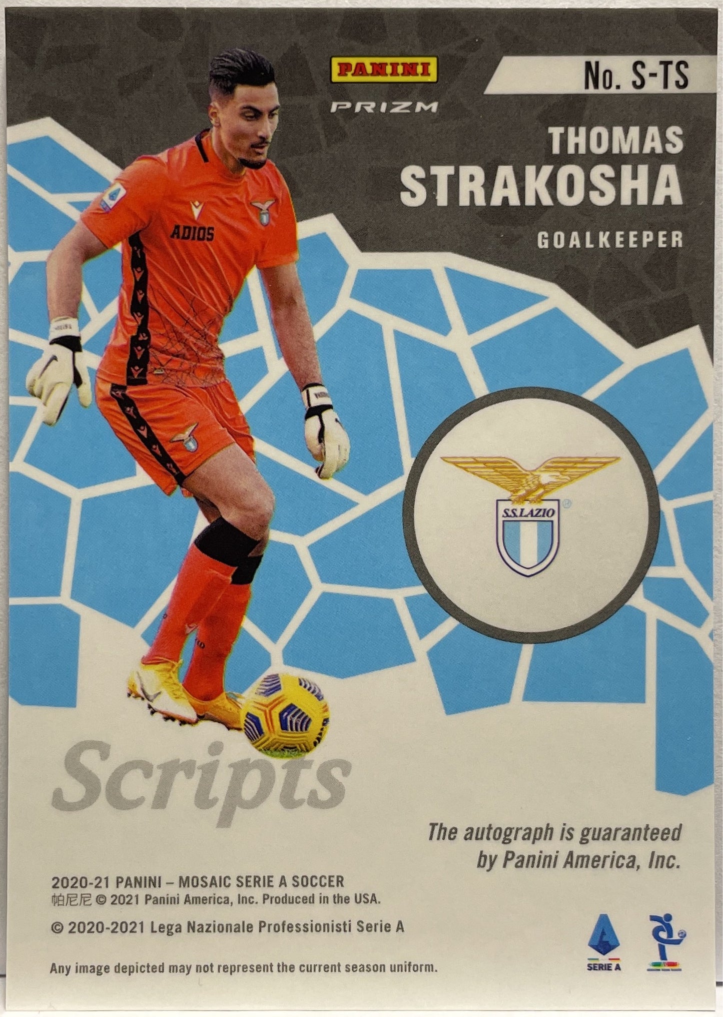Thomas Strakosha Autograph Mosaic Serie A 2020/21