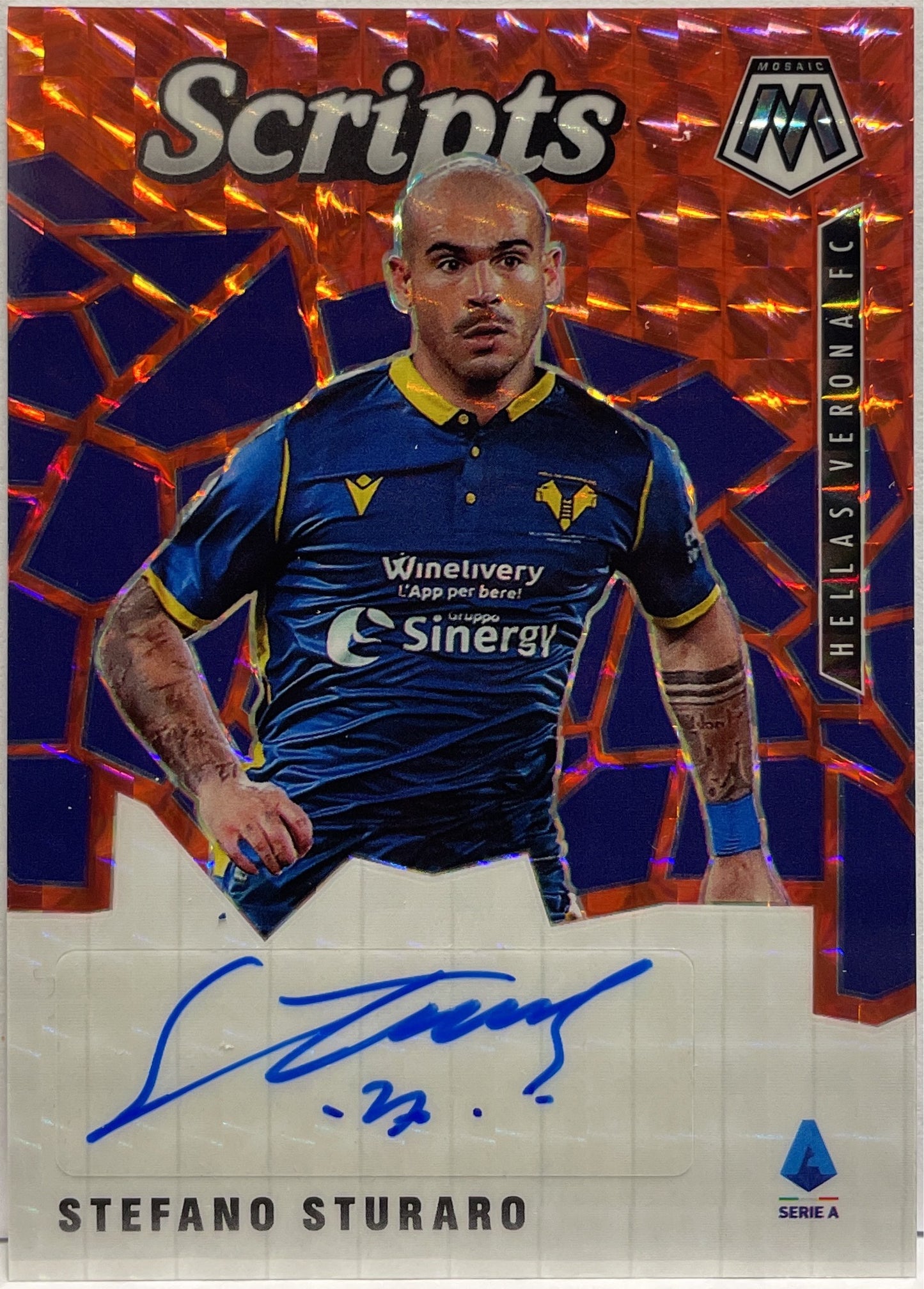 Stefano Sturaro Autograph Scripts Red Mosaic Serie A 2020/21