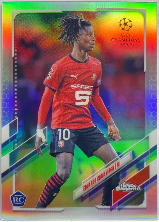 Eduardo Camavinga Rookie Refractor Topps Chrome 2020/21