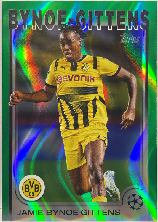 Jamie Bynoe-Gittens Green Flowfractor Topps UCC 2024/25