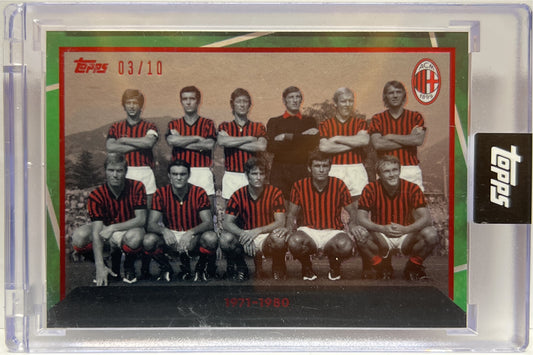 Team Photo 1971/1980 3/10 Green Topps AC Milan 125 Anniversary 2025