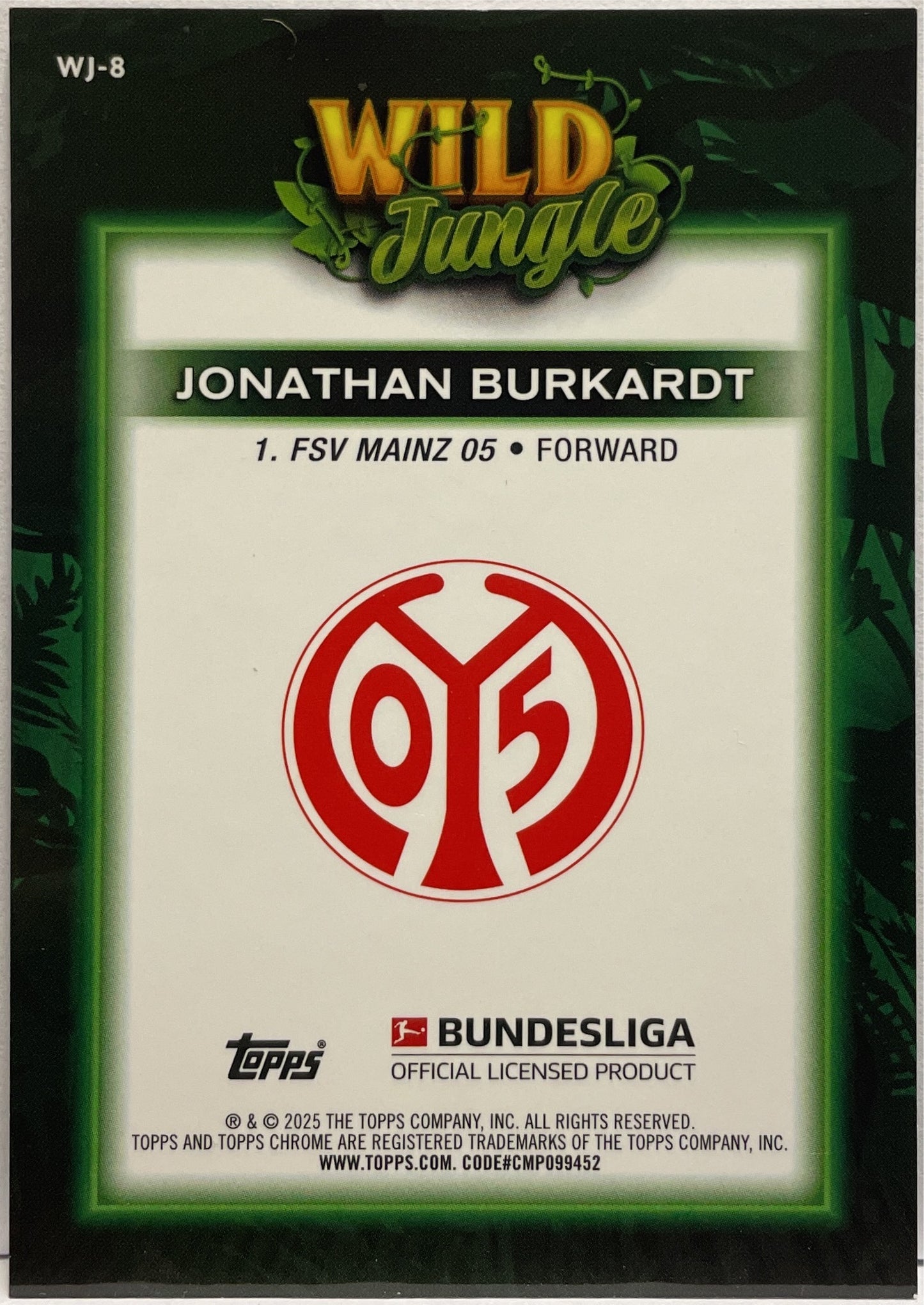 Jonathan Burkardt Wild Jungle Topps Chrome Bundesliga 2024/25