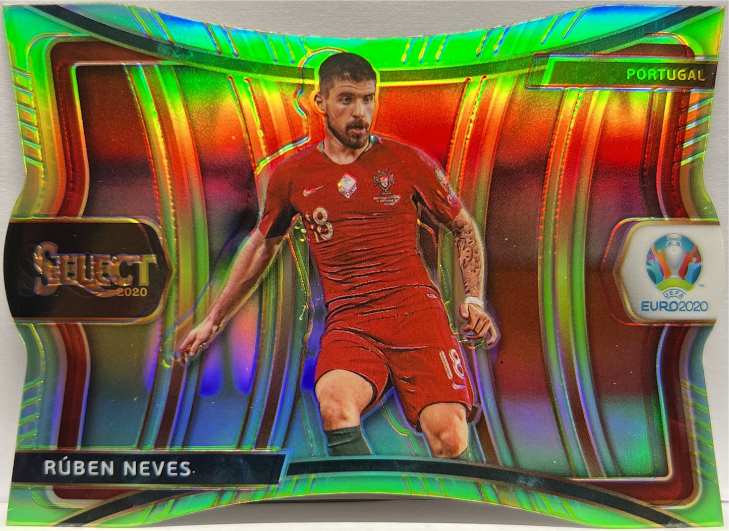 Ruben Neves 60/149 Mezzanine Neon Green Die Cut Prizm Select Uefa Euro 2020