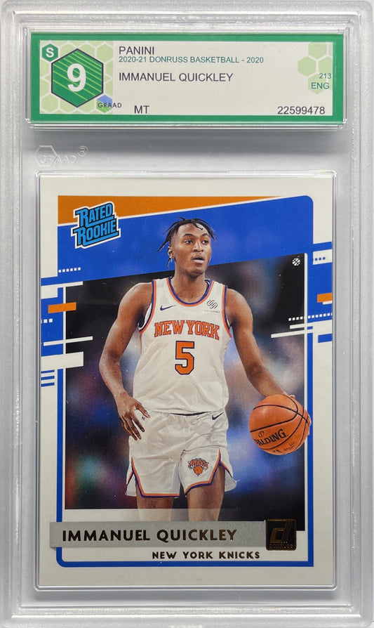 GRAAD 9 - Immanuel Quickley Rated Rookie- Donruss Basketball NBA 2020/21