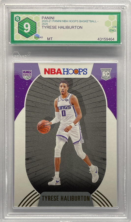 GRAAD 9 - Tyrese Haliburton Rookie Yellow - Donruss NBA Hoops Basketball 2020/21