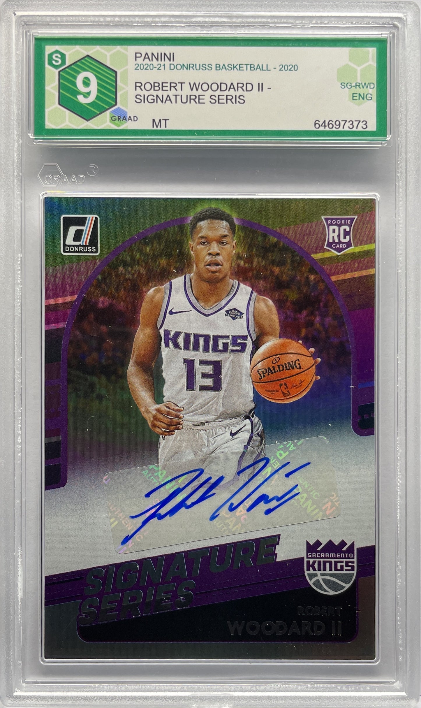 GRAAD 9 - Robert Woodard II Rookie Autograph - Donruss Basketball NBA 2020/21