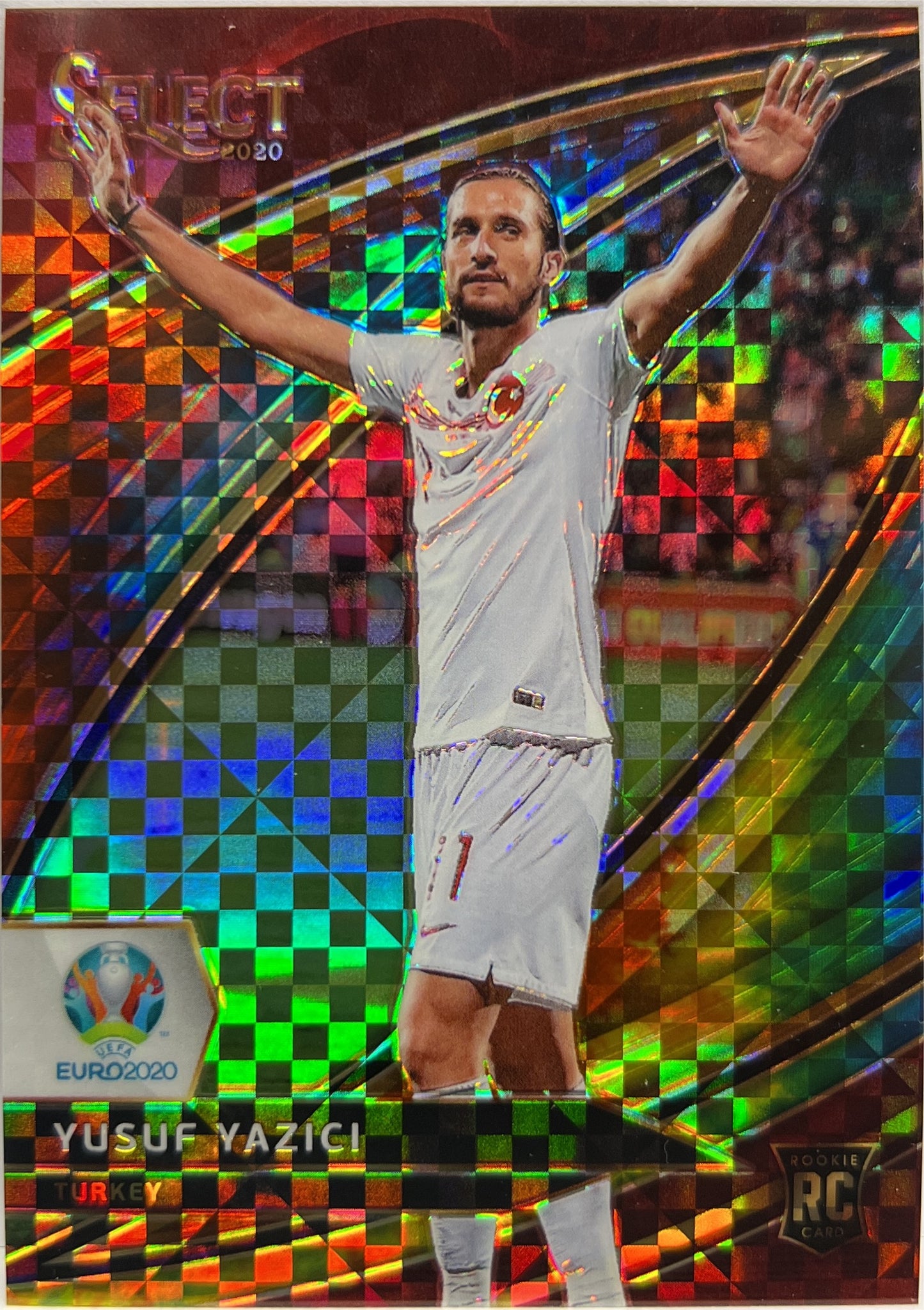 Yusuf Yazaci 23/25 Rookie Field Level Tye Die Prizm Select Uefa Euro 2020