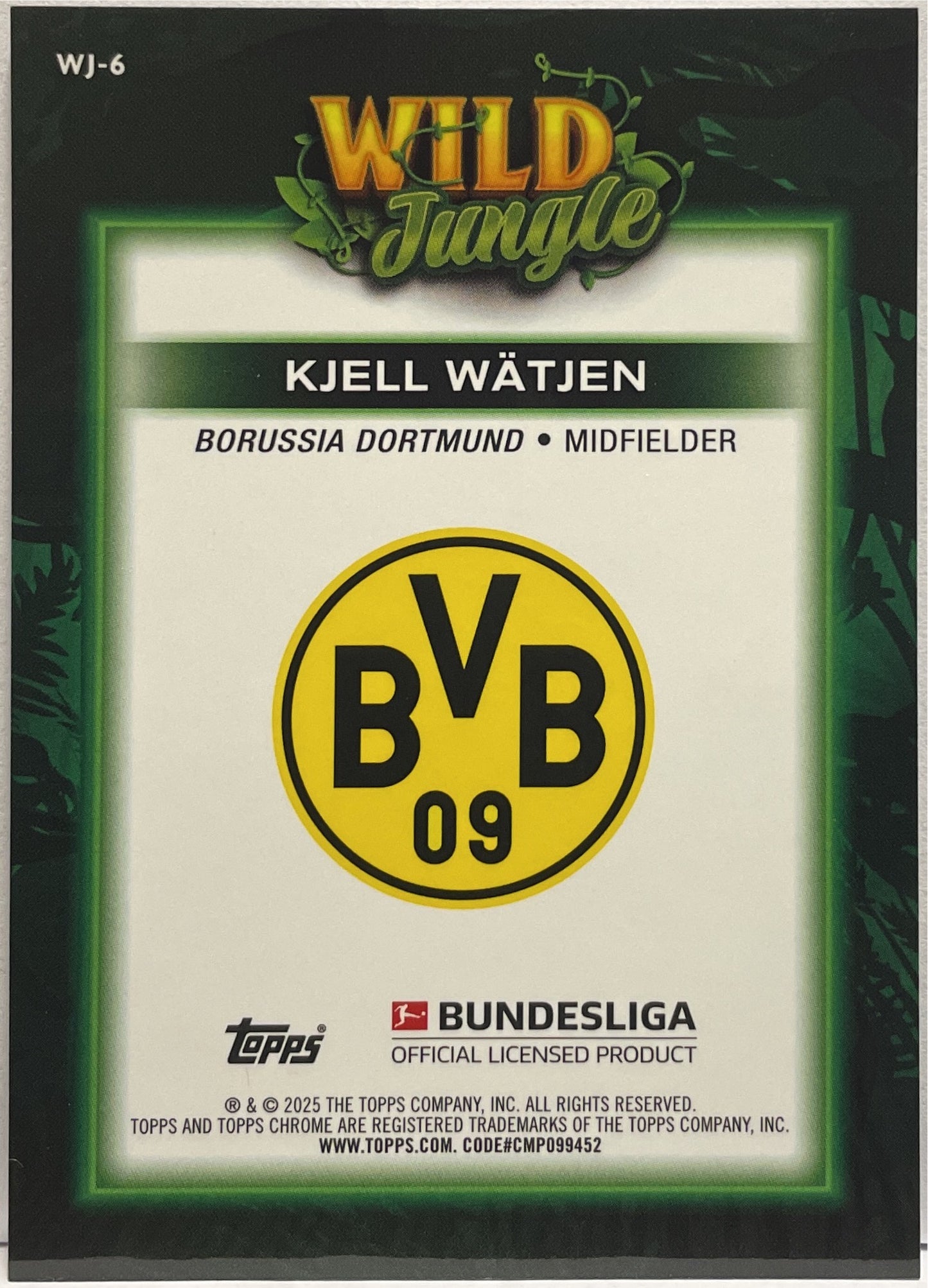 Kjell Watjen Rookie Wild Jungle Topps Chrome Bundesliga 2024/25