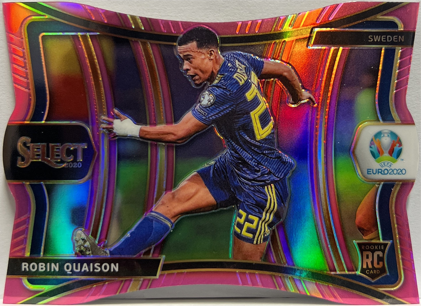 Robin Quaison 33/99 Rookie Pink Die Cut Prizm Select Uefa Euro 2020