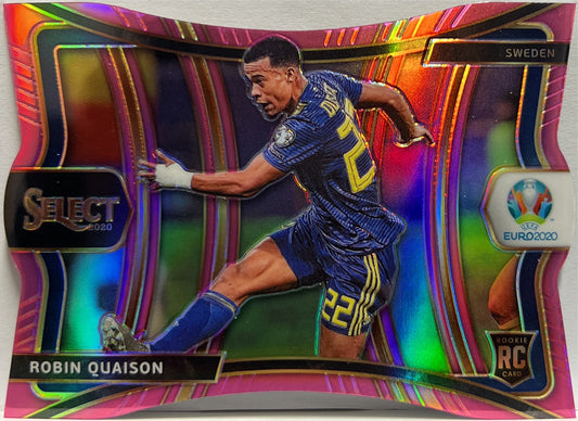Robin Quaison 33/99 Rookie Pink Die Cut Prizm Select Uefa Euro 2020