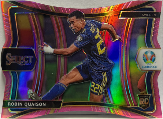 Robin Quaison 94/99 Rookie Pink Die Cut Prizm Select Uefa Euro 2020