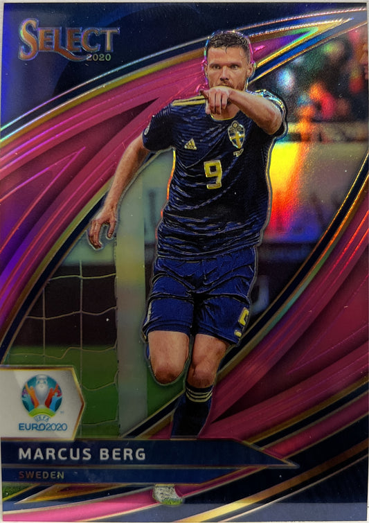 Marcus Berg 97/99 Field Level Pink Prizm Select Uefa Euro 2020
