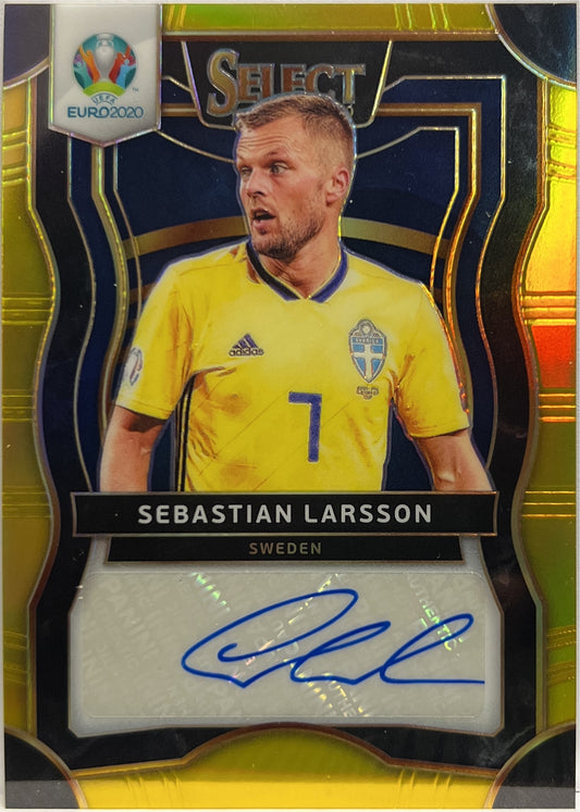 Sebastian Larsson 5/10 Autograph Signature Gold Prizm Select Uefa Euro 2020