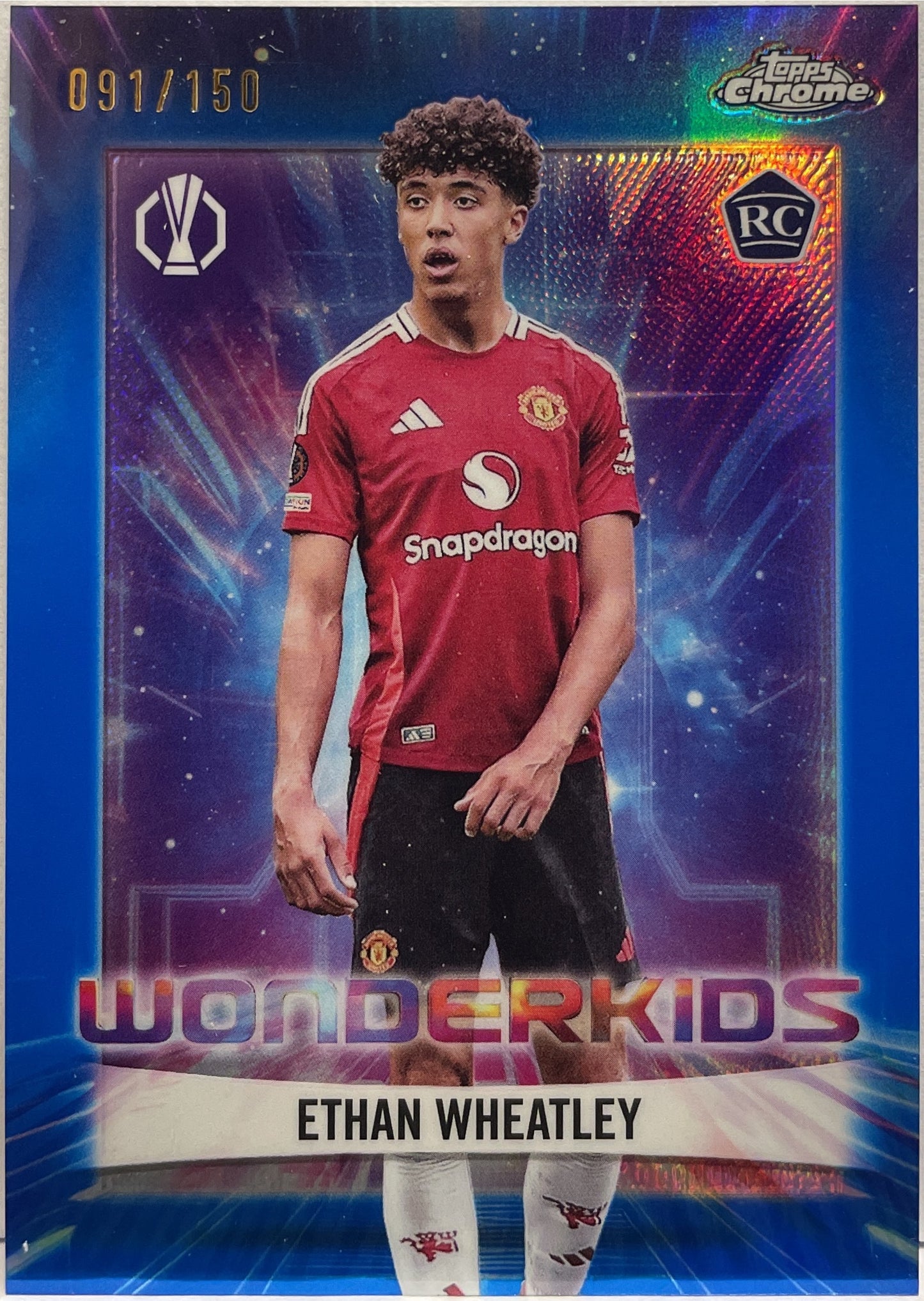 Ethan Wheatley 91/150 Rookie Wonderkids Blue Topps Chrome UCC 2024/25
