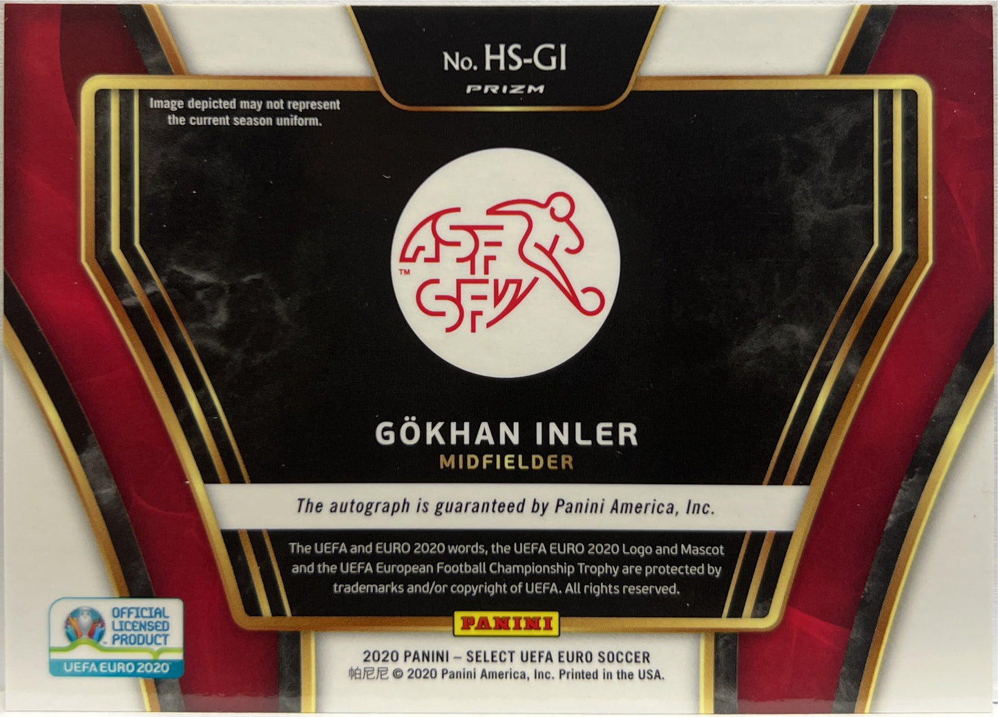 Gokhan Inler Autograph Historical Significance Select Uefa Euro 2020