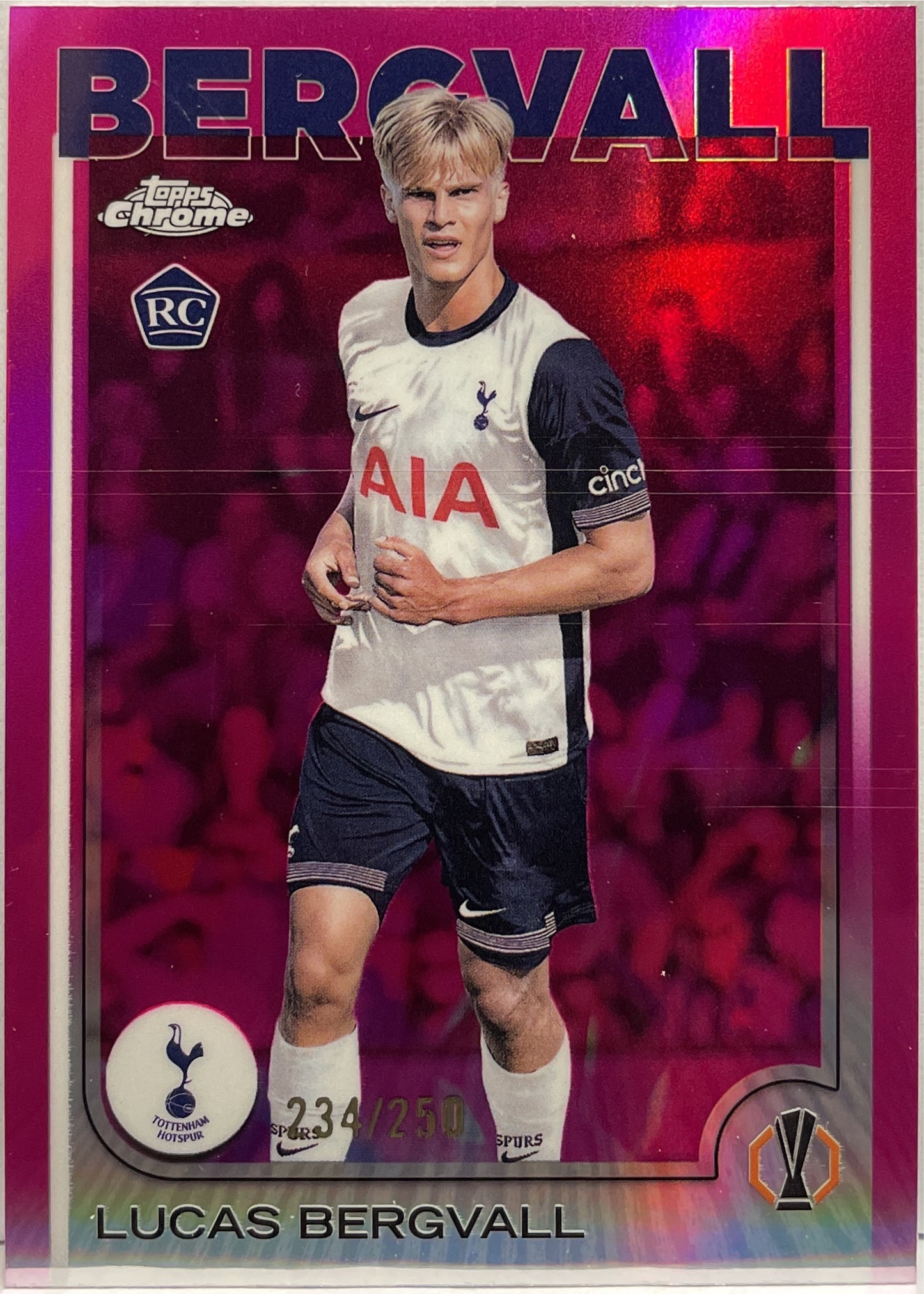 Lucas Bergvall 234/250 Rookie Pink Topps Chrome UCC 2024/25