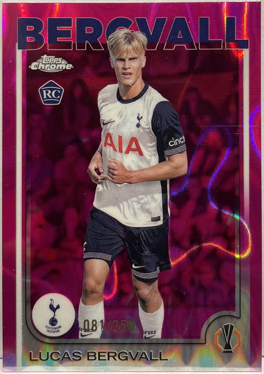 Lucas Bergvall 81/250 Rookie Pink Lava Topps Chrome UCC 2024/25