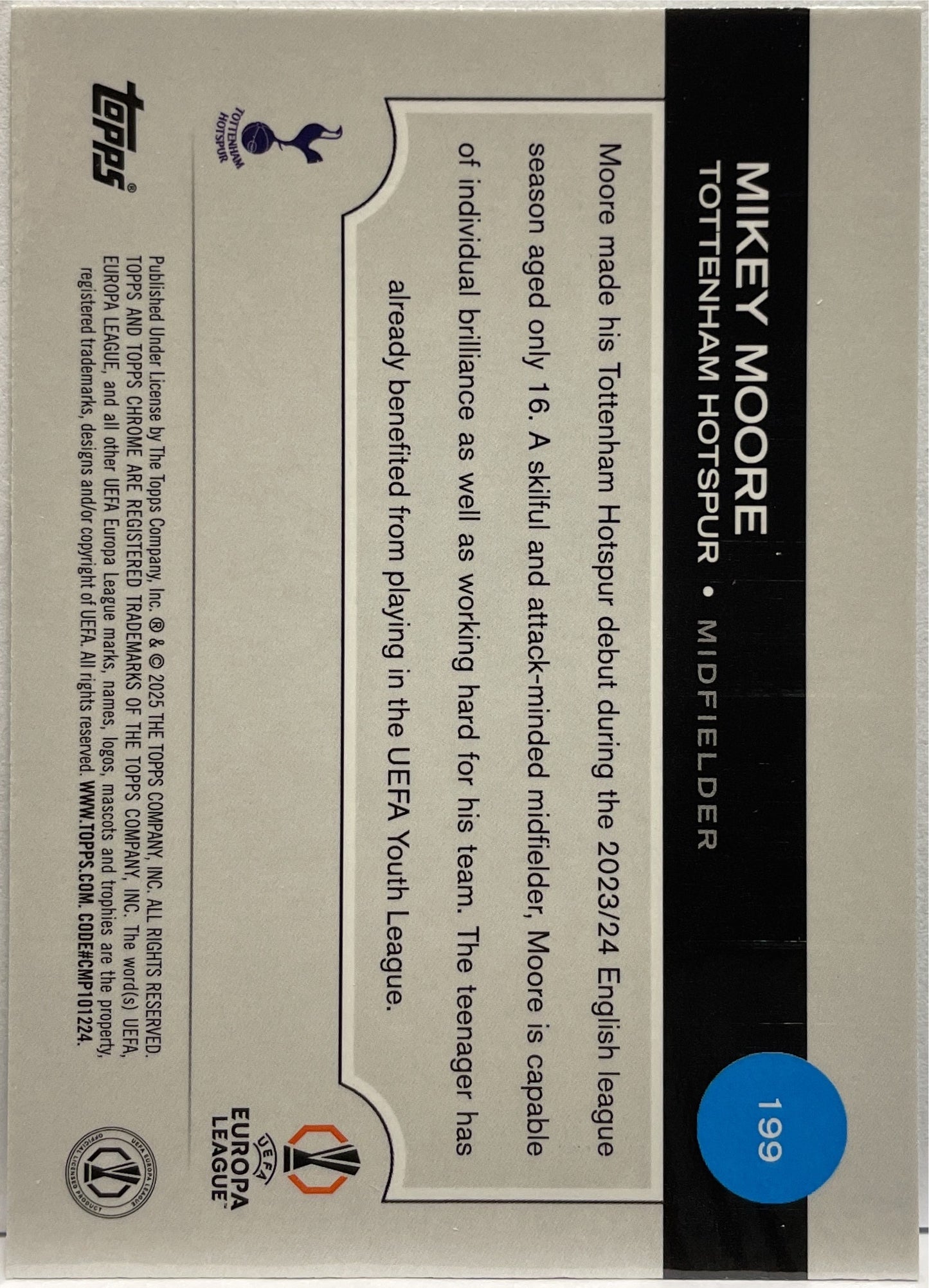 Mikey Moore 103/199 Rookie Aqua Topps Chrome UCC 2024/25