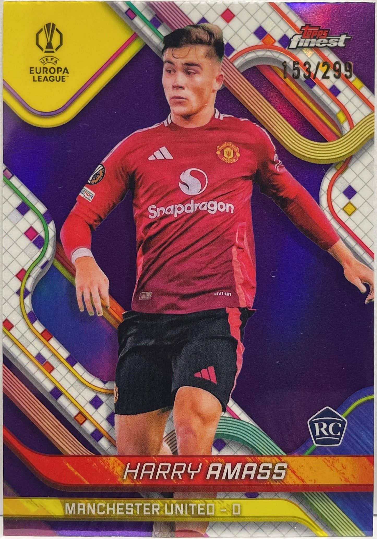 Harry Amass 153/299 Rookie Purple Topps Finest UCC 2024/25