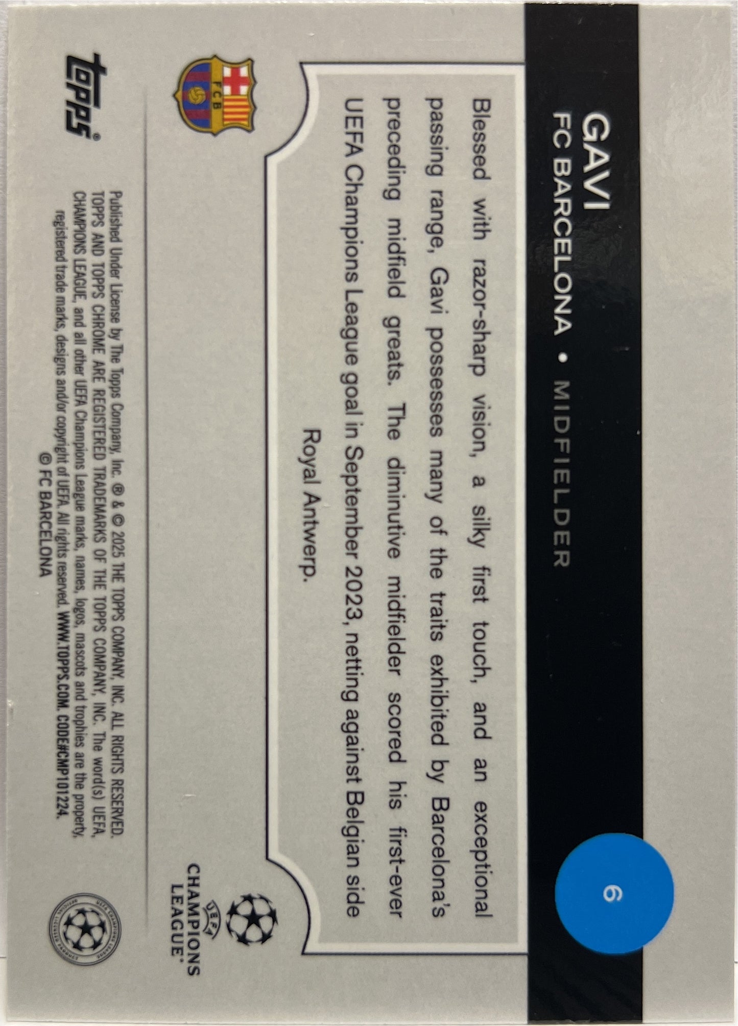 Gavi 81/250 Pink Lava Topps Chrome UCC 2024/25