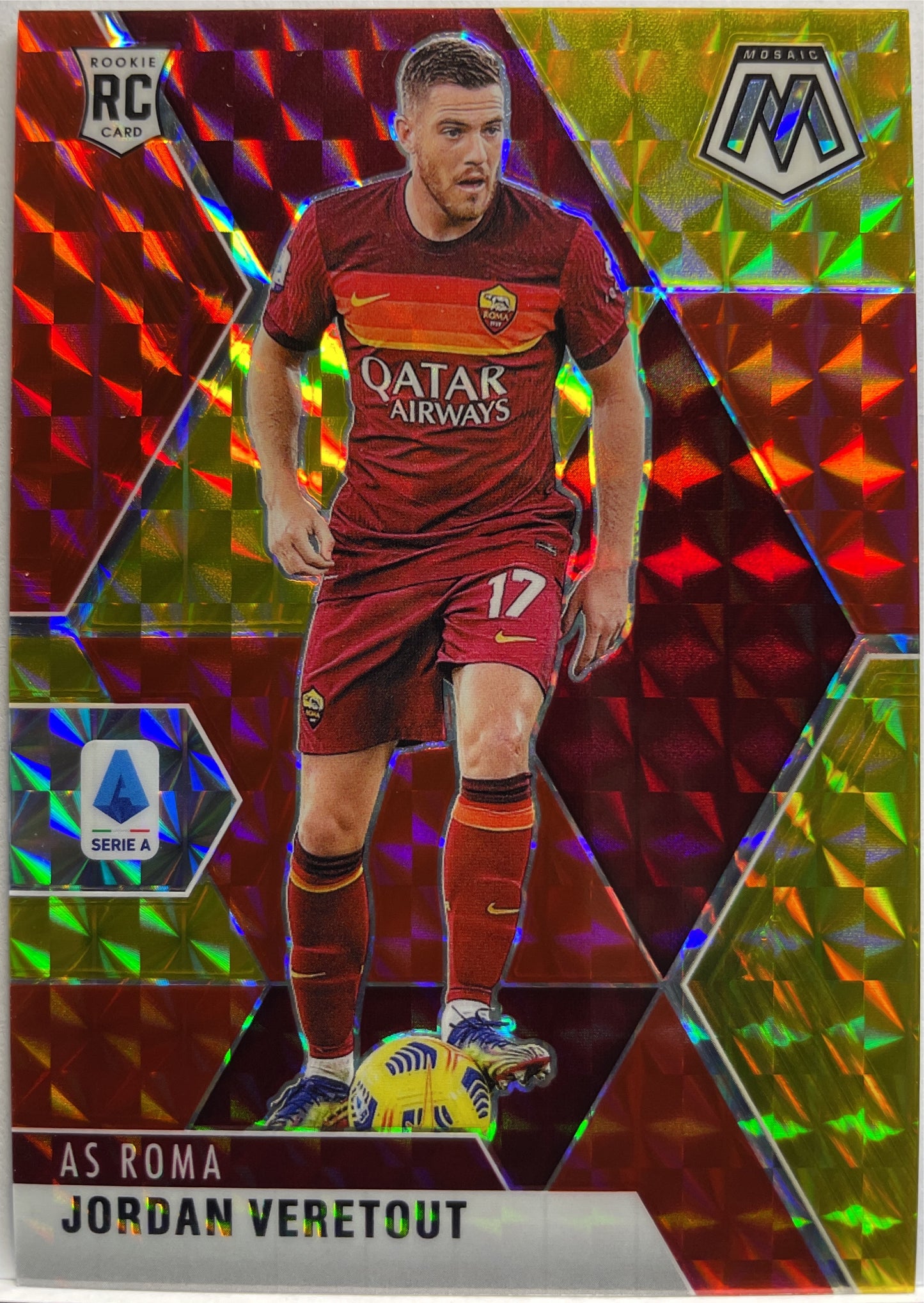 Jordan Veretout 46/88 Rookie Red/Gold Choice T-Mall Mosaic Serie A 2020/21