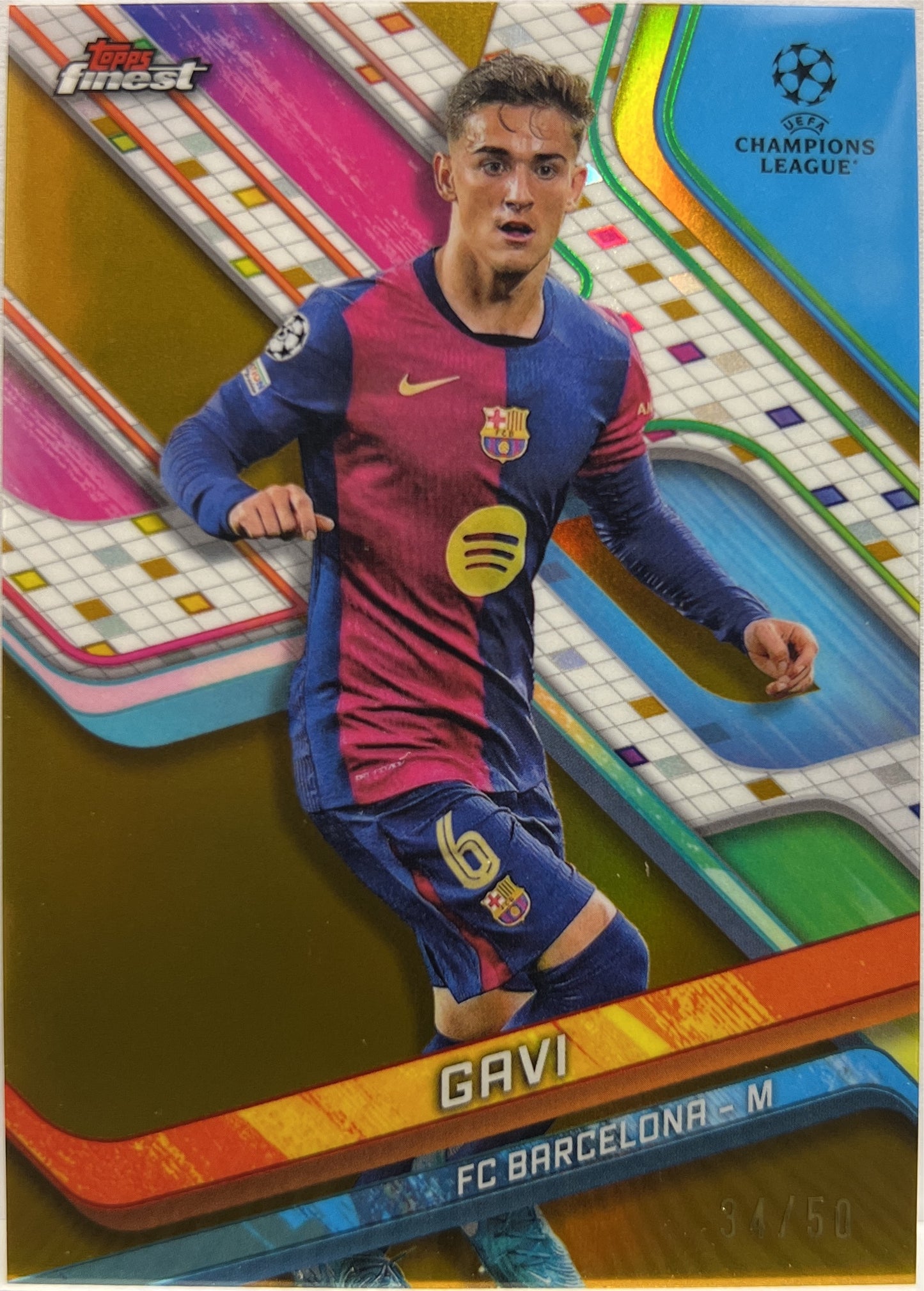 Gavi 34/50 Gold Topps Finest UCC 2024/25