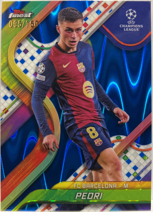 Pedri 95/150 Blue Raywave Topps Finest UCC 2024/25