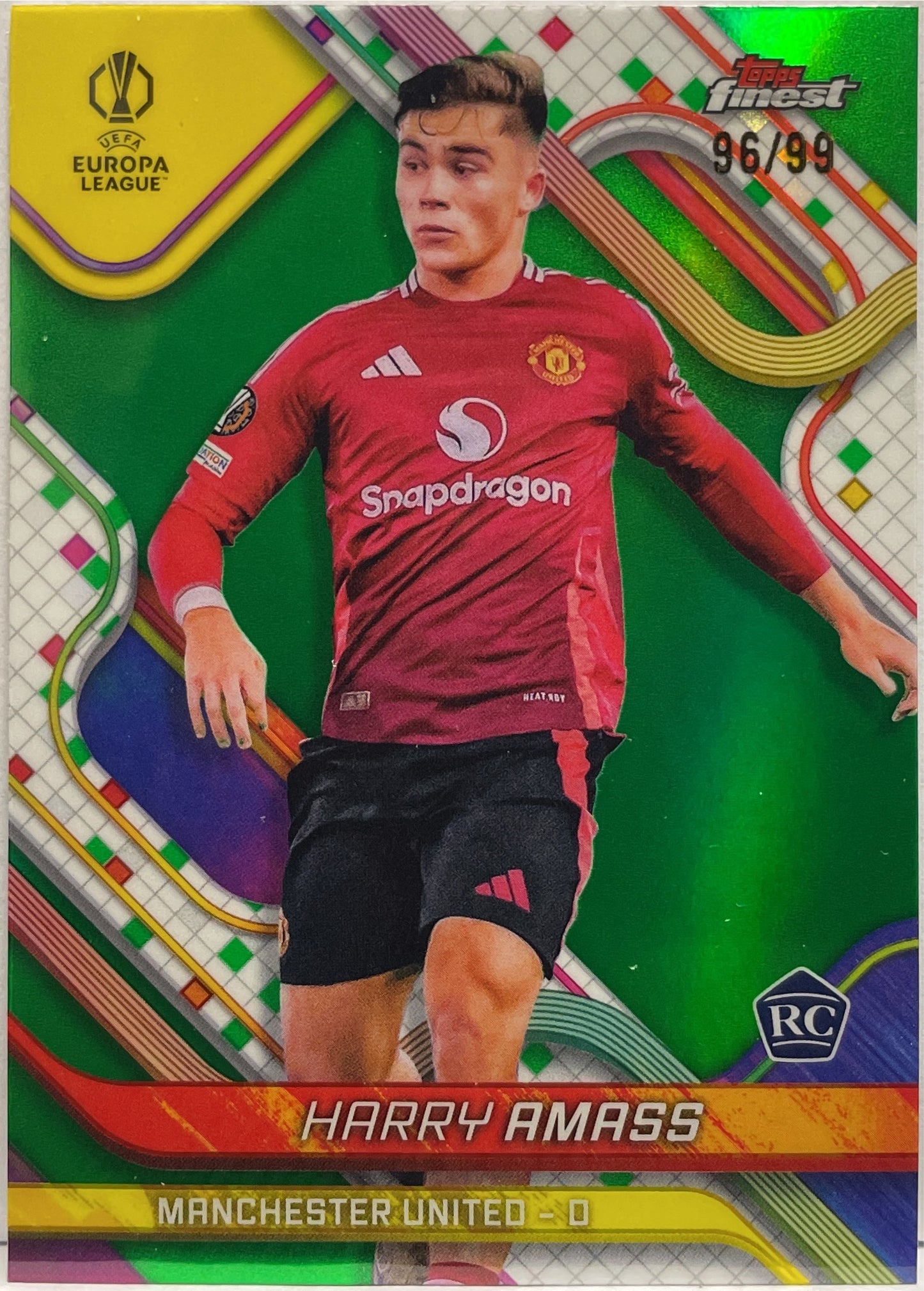 Harry Amass 96/99 Rookie Green Topps Finest UCC 2024/25