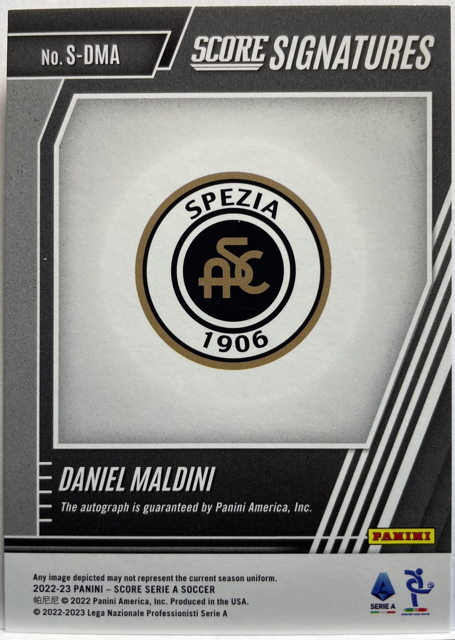 Daniel Maldini 1/1 Autograph Black Score Score Serie A 2022/23