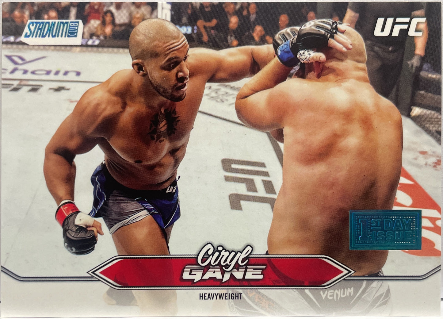 Ciryl Gane 1ST Day Issue /10 SSP Topps Stadium UFC 2025