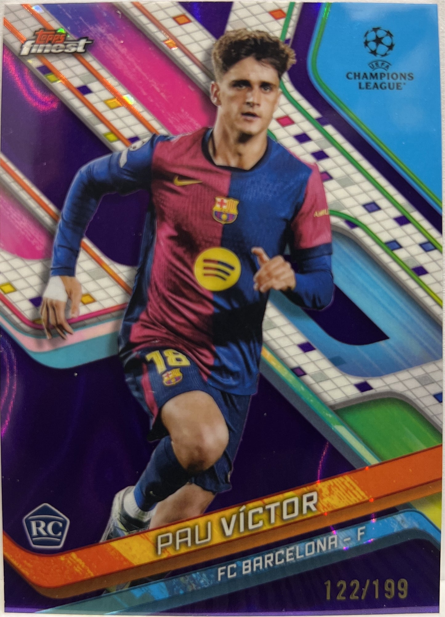 Pau Victor 122/199 Rookie Purple Lava Topps Finest UCC 2024/25