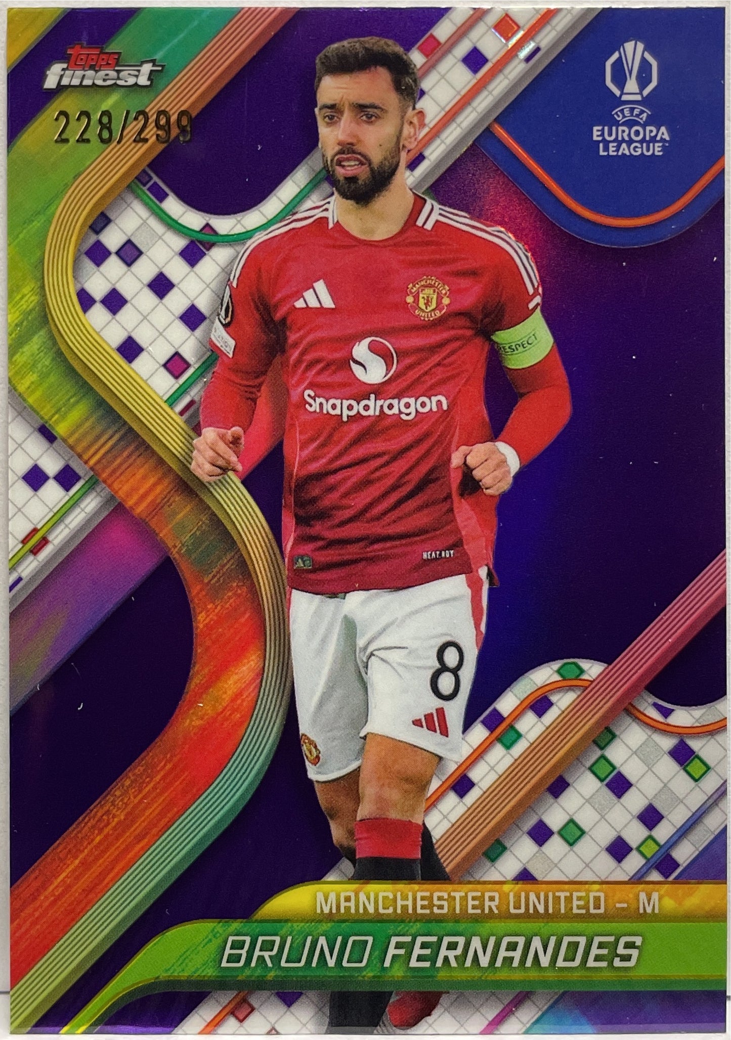 Bruno Fernandes 228/299 Purple Topps Finest UCC 2024/25