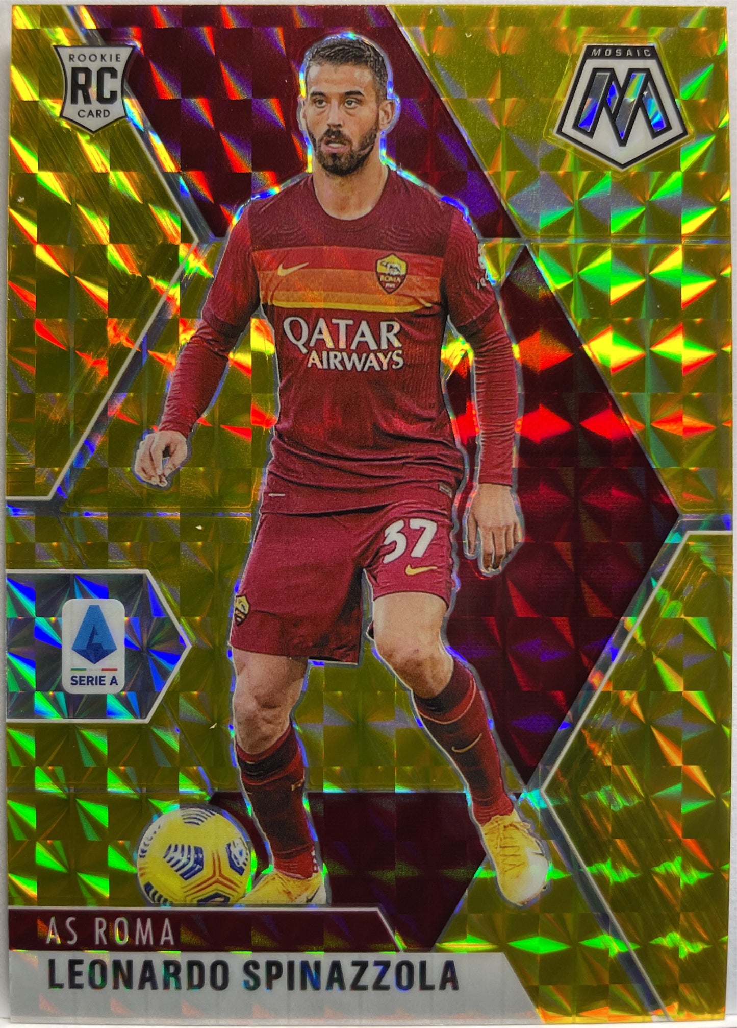 Leonardo Spinazzola 1/10 Rookie Gold Mosaic Serie A 2020/21