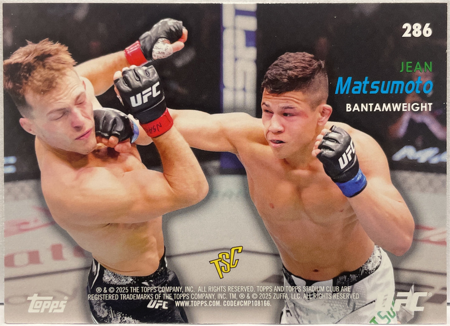 Jean Matsumoto Rookie Design Variation Topps Stadium UFC 2025