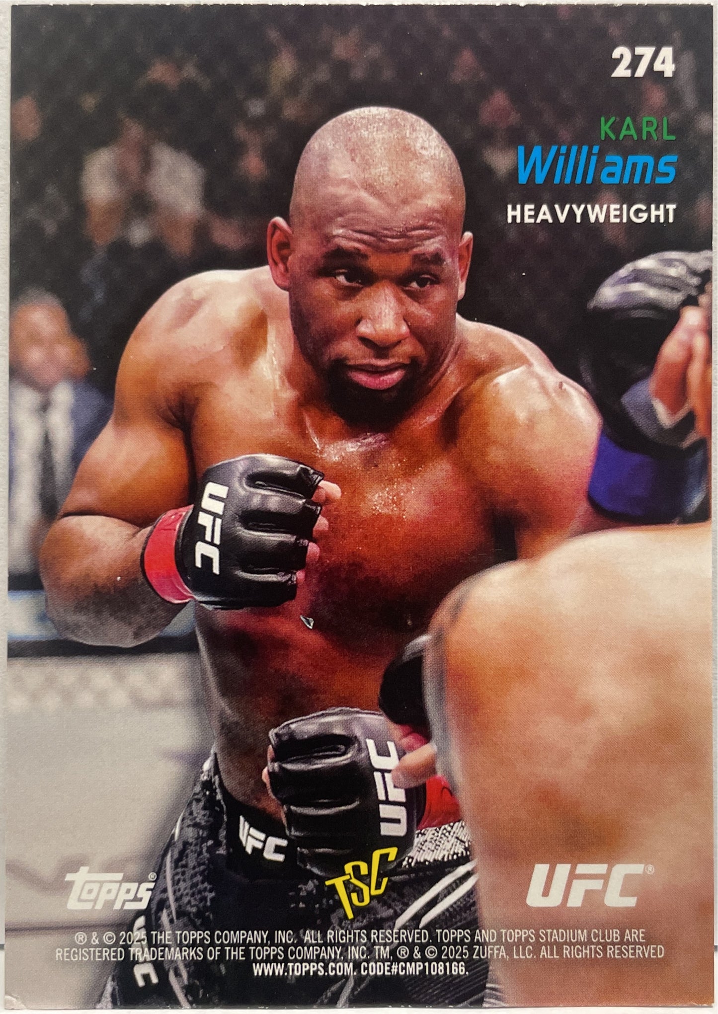 Karl Williams Rookie Design Variation Topps Stadium UFC 2025