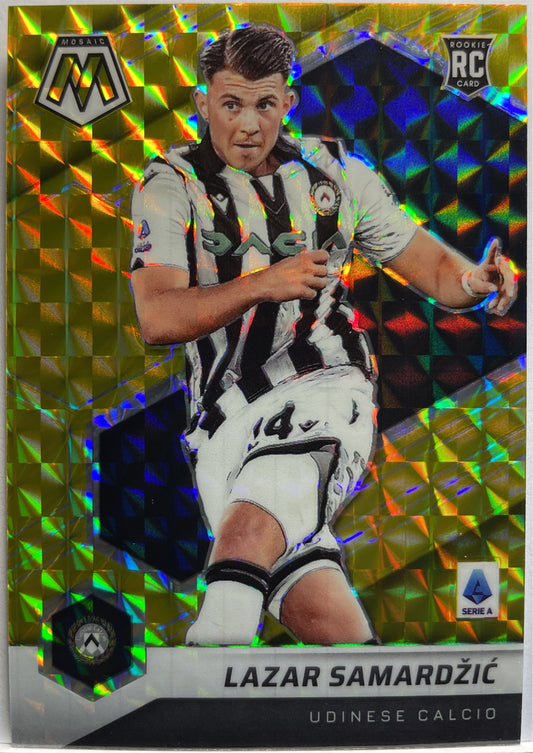 Lazar Samardzic 4/10 Rookie Gold Mosaic Serie A 2021/22