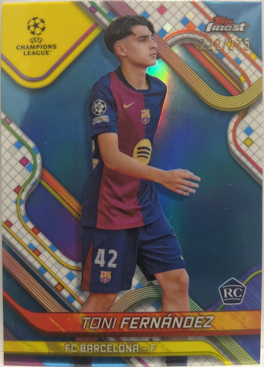 Toni Fernandez 222/275 Rookie Sky Blue Topps Finest UCC 2024/25